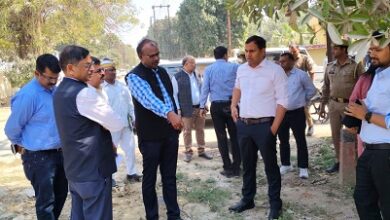 The District Magistrate inspected the works under construction under the CM Grid Scheme