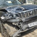 The havoc of high speed continues, Scorpio hits ADCP Madhya's official vehicle