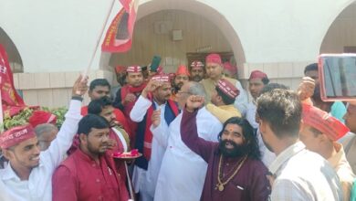 National President and Minister of Nishad Raj Party Sanjay Nishad took out Constitutional Rights Yatra in Ayodhya