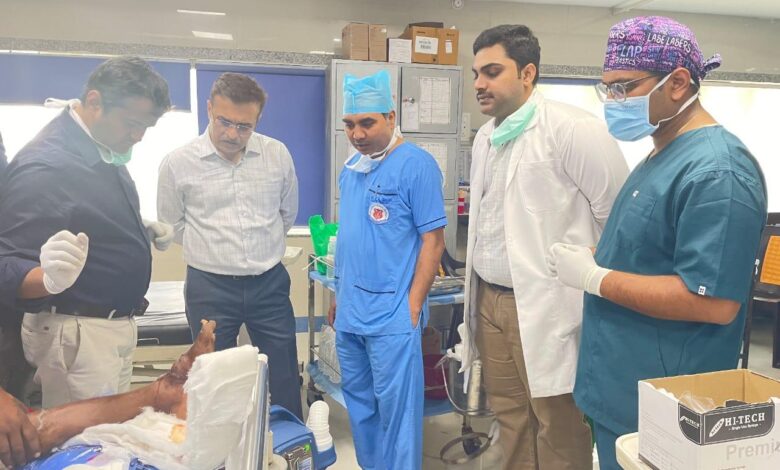 Successful transplant surgery of amputated leg at King George Medical University