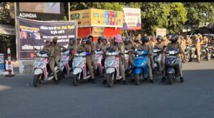 Police's flag march campaign on the instructions of DGP Prashant Kumar on the auspicious occasion of Eid and Navratri
