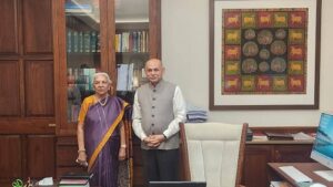 Uttar Pradesh Governor Anandiben Patel visited the new Parliament building