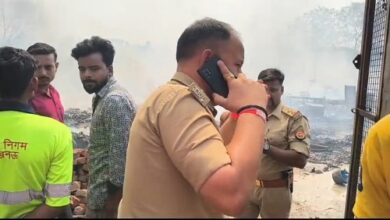 Lucknow: Massive fire in slum area of ​​Faizullaganj in Madiyanv, more than 60 huts burnt to ashes