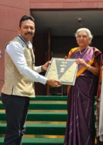 Uttar Pradesh Governor Anandiben Patel visited the new Parliament building