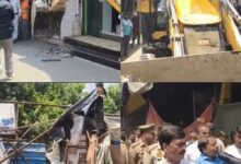 Municipal Corporation Zone 5 took action against encroachment in Alambagh Chandannagar Market.