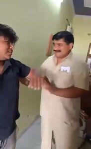 Prayagraj: College manager got angry on students' complaint, beating caught on camera