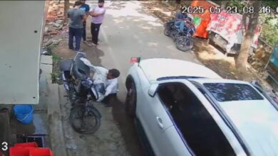 Lucknow: Scorpio rider hits a young man standing on the roadside, accident captured on CCTV
