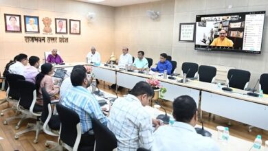 A review meeting was held today at Raj Bhavan under the 'Prime Minister TB Free India Campaign' under the chairmanship of Uttar Pradesh Governor Anandiben Patel