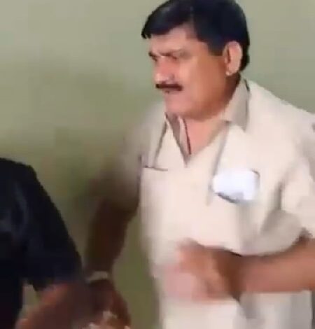 Prayagraj: College manager got angry on students' complaint, beating caught on camera