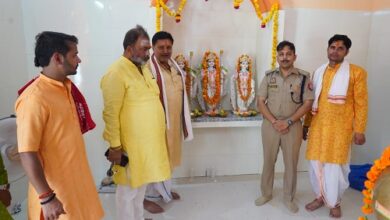 Lucknow: Rudreshwar Mahadev temple established in Hazratganj police station, police officers participated in the Prana-Pratishtha ceremony