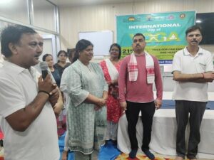 Inspiring event organized at Lok Bandhu Hospital on International Yoga Day, emphasis on the theme "One Earth, One Health"