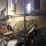 Agra: Dilapidated multi-storey house collapses in Shahganj, two people feared trapped under the rubble