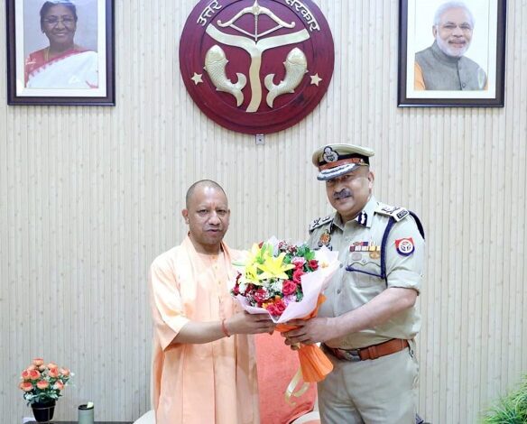 Newly appointed acting DGP Rajiv Krishna made a courtesy call on Chief Minister Yogi