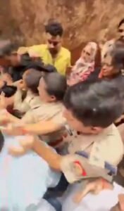 Mathura: UP Energy Minister AK Sharma did not get darshan at Banke Bihari temple in Vrindavan, uproar ensued