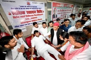 Blood donation camp organised in KGMU on Akhilesh Yadav's birthday, initiative becomes an example of humanity