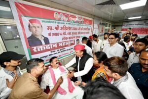 Blood donation camp organised in KGMU on Akhilesh Yadav's birthday, initiative becomes an example of humanity