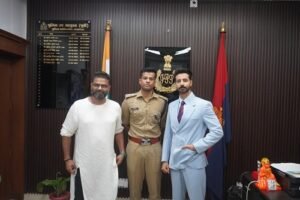 Bhuvan Arora and director Sachindra Vats arrived in Lucknow to promote ZEE5's upcoming crime thriller "Janavar - The Beast Within."